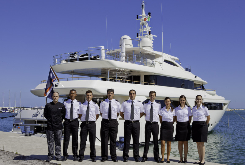 Lady Genyr Yacht With Her Crew — Yacht Charter And Superyacht News