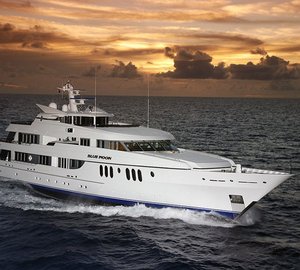 Sunset Dusk: Yacht BLUE MOON's Cruising Image