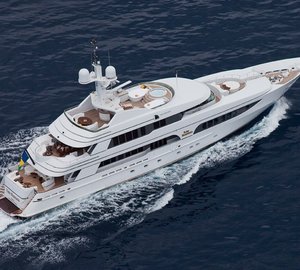 From Above Aspect: Yacht LADY ANASTASIA's Cruising Image