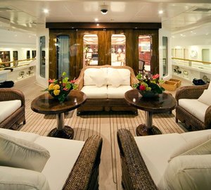 Daytime: Yacht NOBLE HOUSE's Premier Aft Deck Pictured