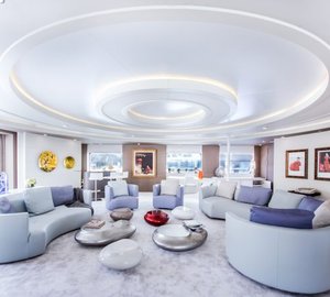 The Bridge Deck Salon Aboard Superyacht SALUZI