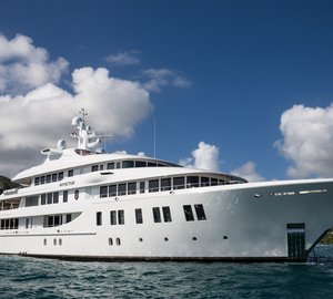 66m Delta mega yacht INVICTUS in  Antigua - Photo by Jeff Brown