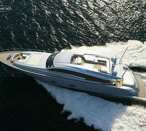 Pershing 108 Superyacht running