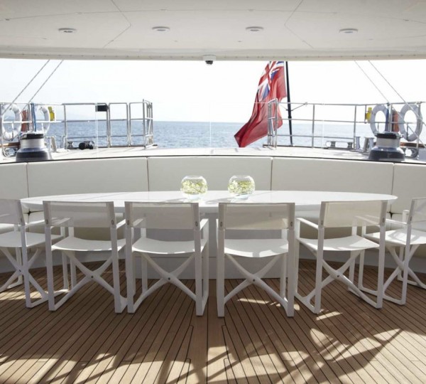 Sailing Yacht Panthalassa -  Aft Deck Dining