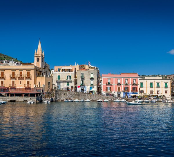 Lipari Embankment With Colorful Traditional Houses