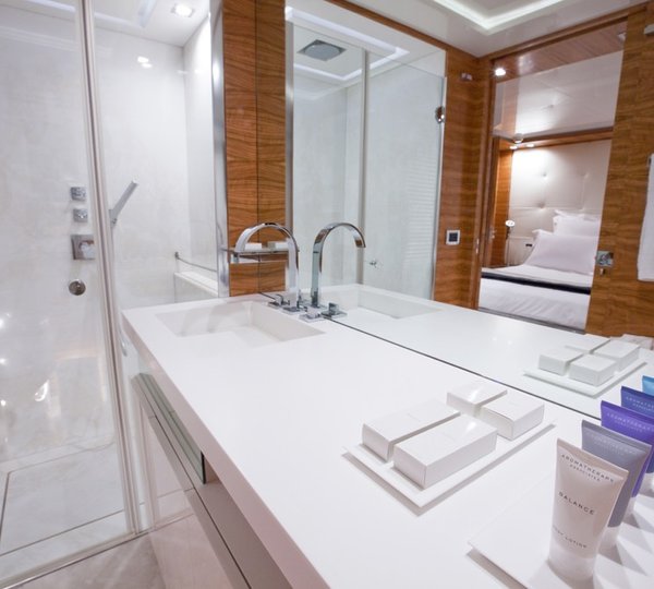 Showering Area Aboard Yacht SIERRA ROMEO