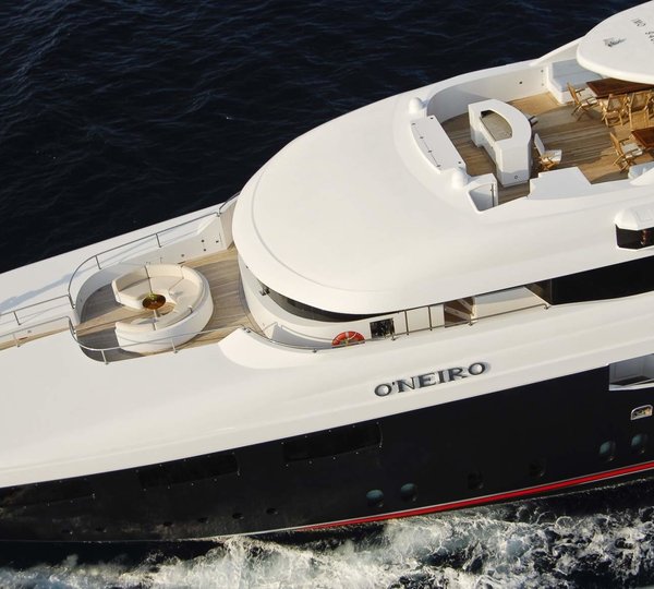 Deck: Yacht O'NEIRO's From Above Aspect Captured