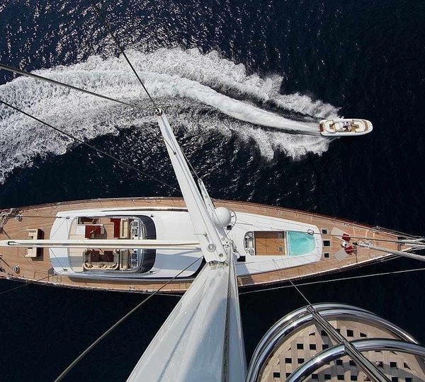 Premier Deck Taken From The Mast Aboard Yacht PRANA