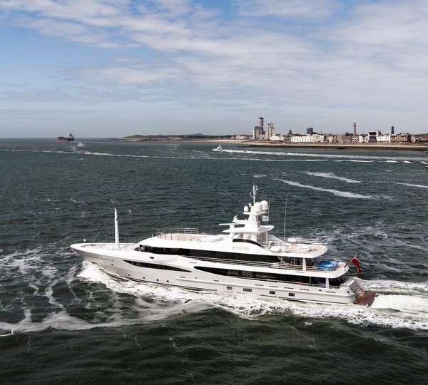 Amels 180 Motor Yacht PAPA Leaving Shipyard