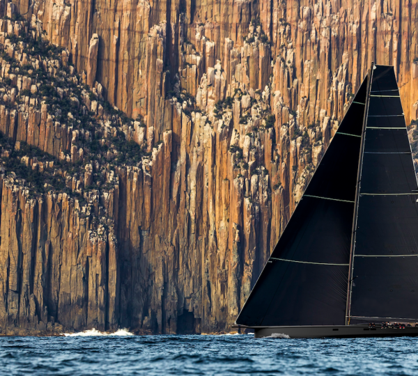 CS125 Sailing Close To Tasmania Cliffs-Black