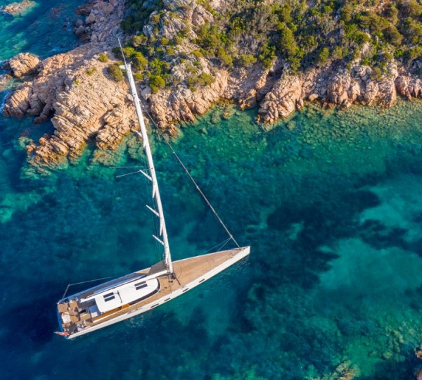 Aerial Shot Of The Yacht