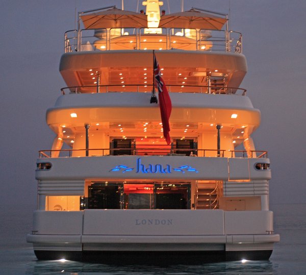 Aft View Of The Decks At Night