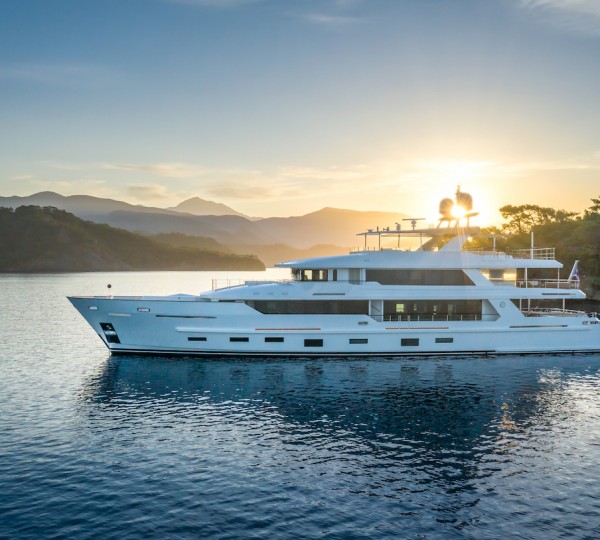 Superyacht SUNRISE At Sun Set