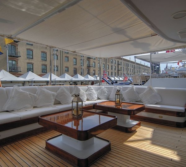 Premier Aft Deck Sitting Zone On Yacht CD TWO