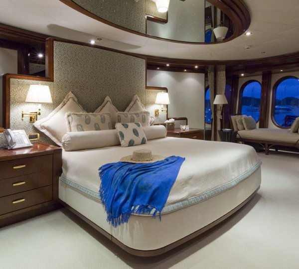 Main Master Cabin Aboard Yacht BLUE MOON