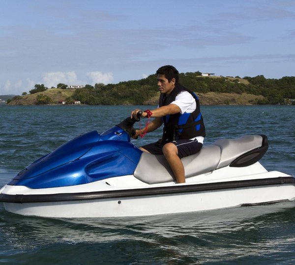 Jetski Skiing Aboard Yacht BLUE MOON