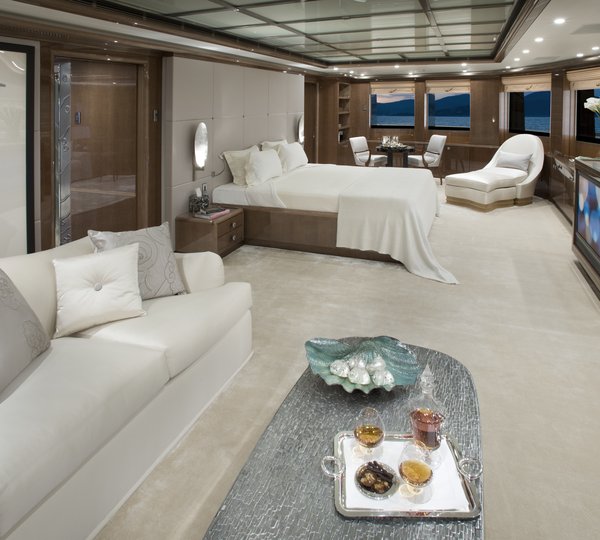 Main Master Cabin Aboard Yacht ALFA NERO