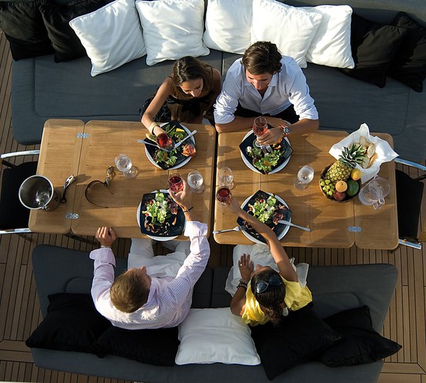 Sunseeker Predator 92 -  Al Fresco Dining On The Aft Deck