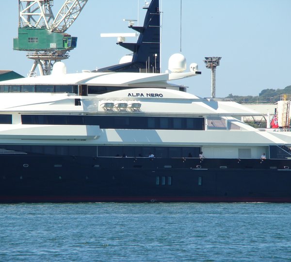 Close Up Of ALFA NERO Yacht