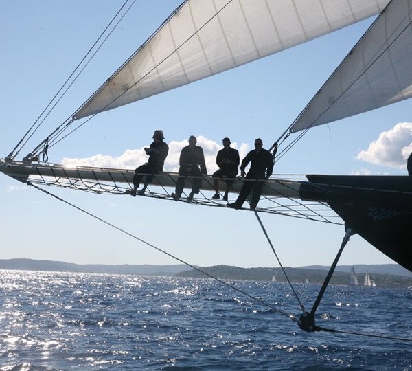 Ship's Bow Aboard Yacht ATLANTIC