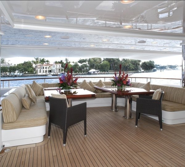 Aft Deck On Board Yacht DIAMONDS ARE FOREVER