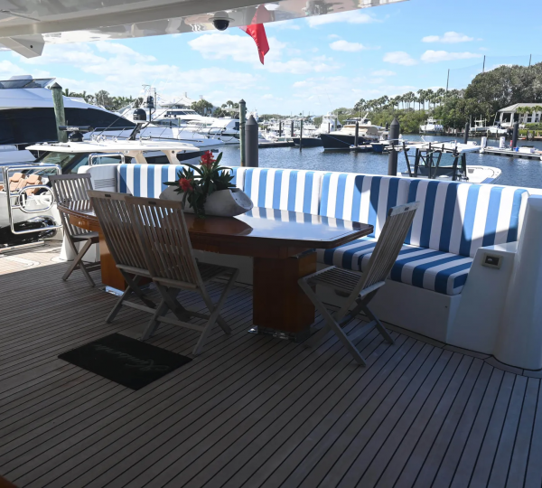 Aft Deck Seating And Dining Area