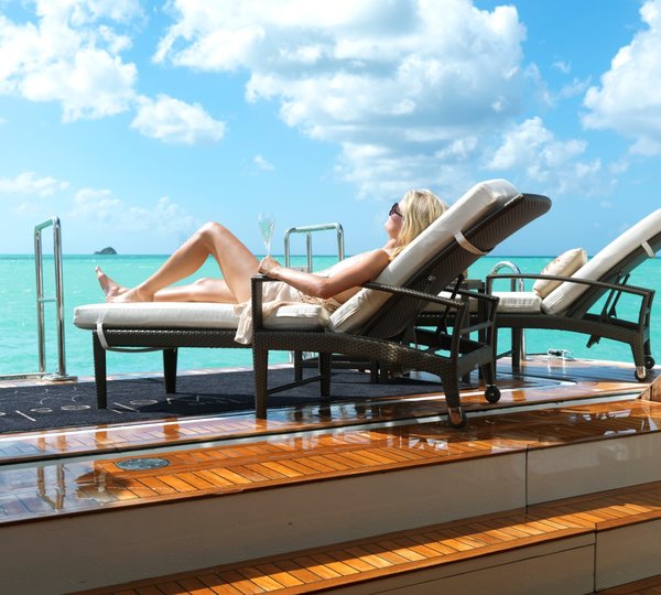 Sunbathing In Style Transom Beach Club