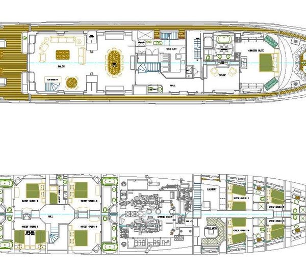 CRACKER BAY - Layout main and lower deck