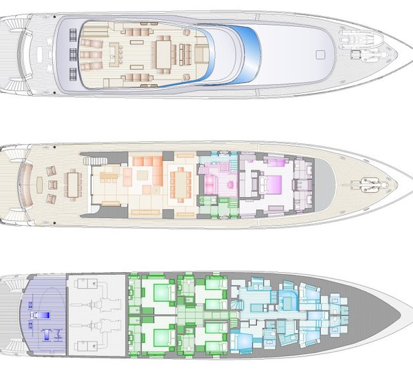 Layout Image Gallery - Upper Deck Layout - Motor Yacht Stinray M ...