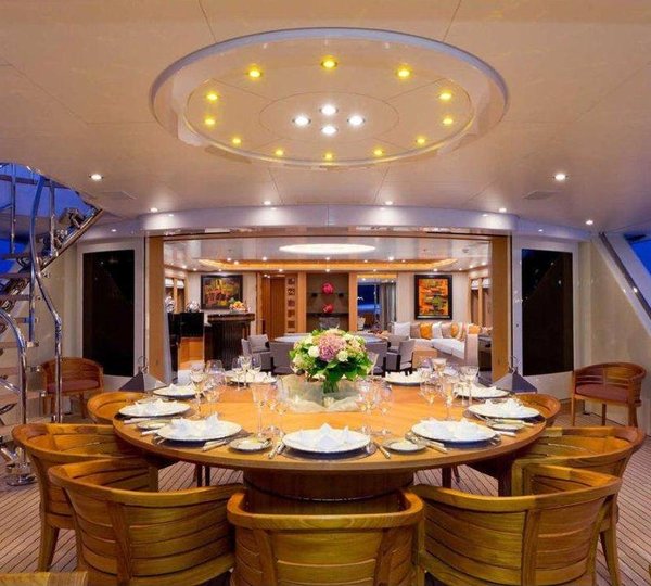 Yacht Troyanda -  Upper Aft Deck Dining 2