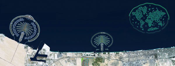 Dubai Luxury Yachting - The Coast from Satelite