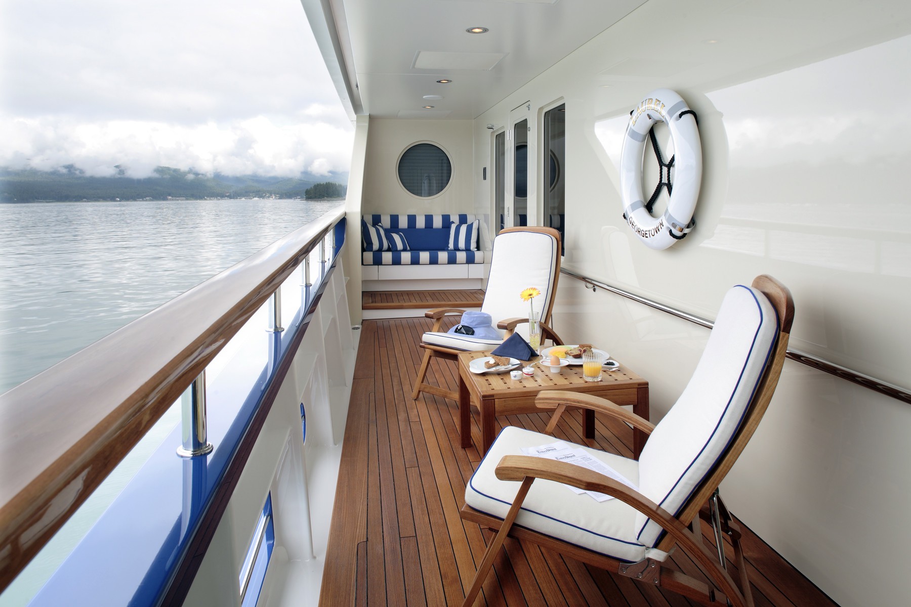 starboard side deck seating area