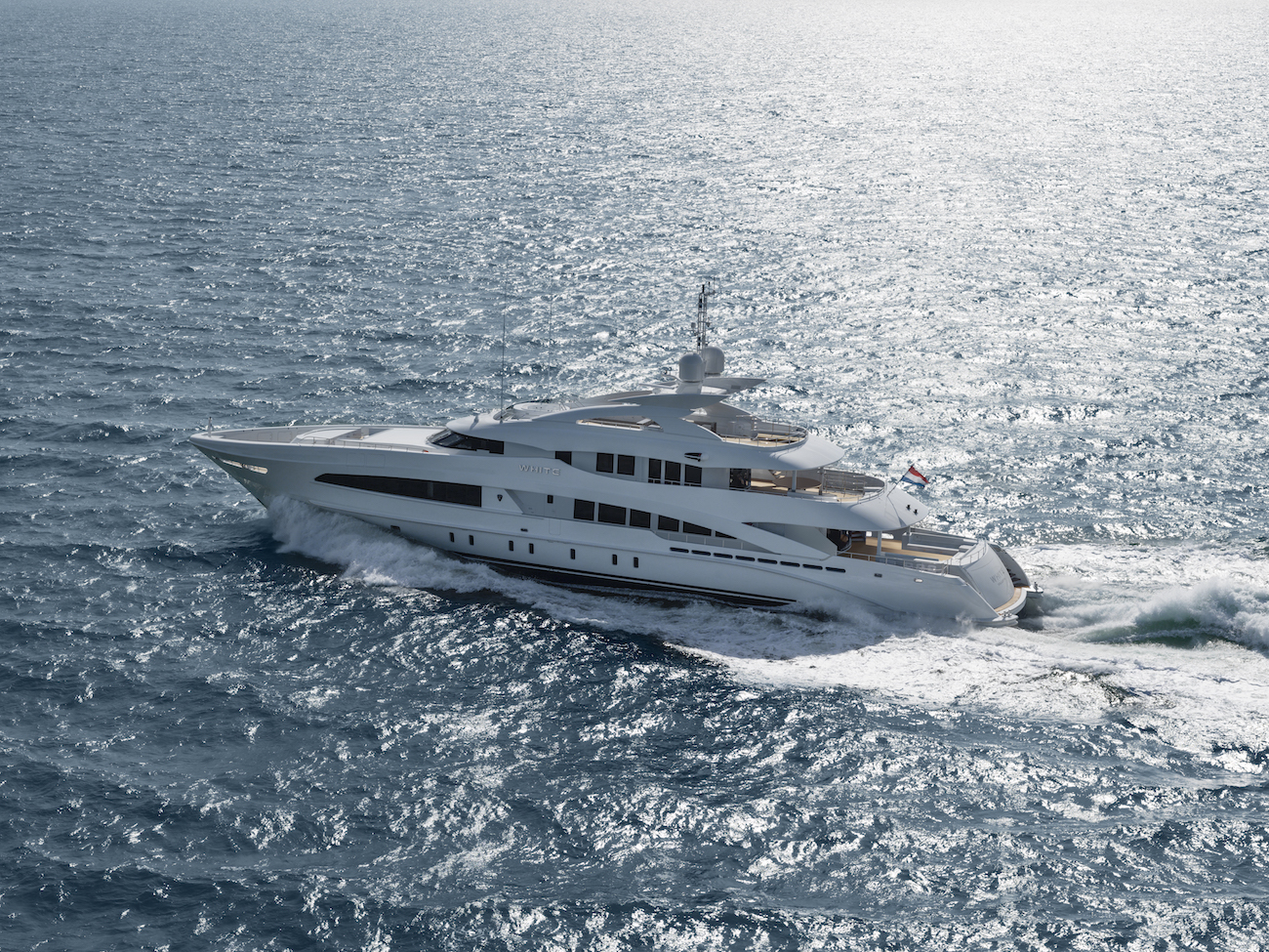 Motor Yacht WHITE On Sea Trials In The North Sea