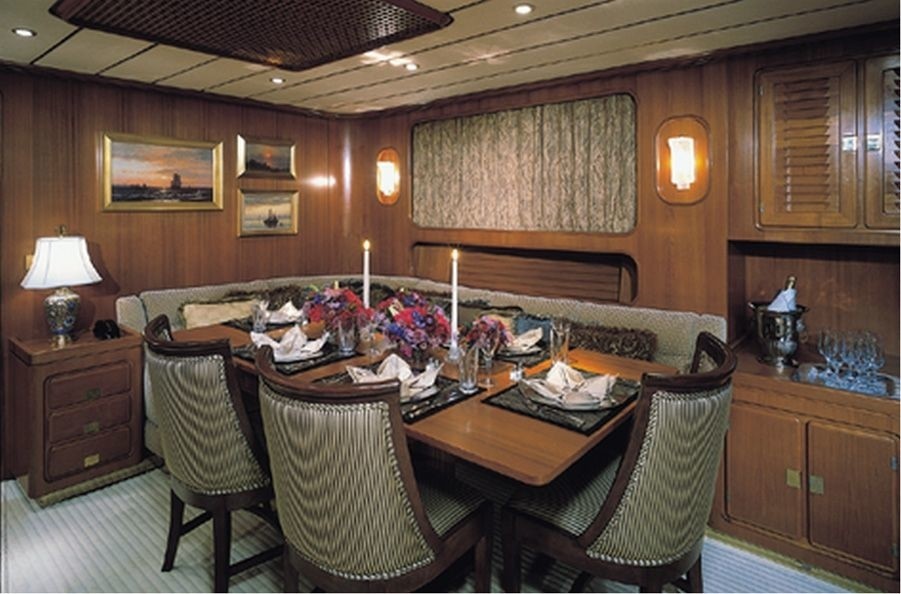 Eating/dining Aboard Yacht GITANA