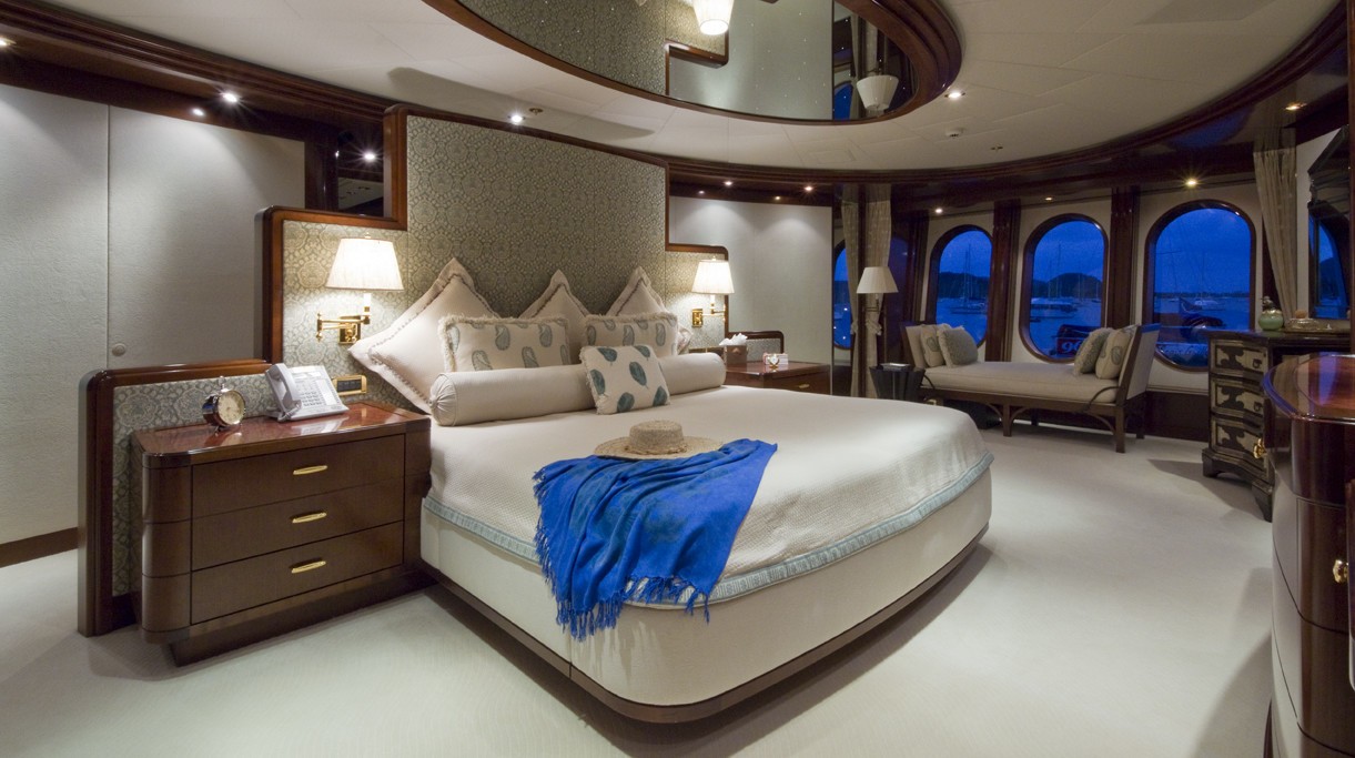 Main Master Cabin Aboard Yacht BLUE MOON