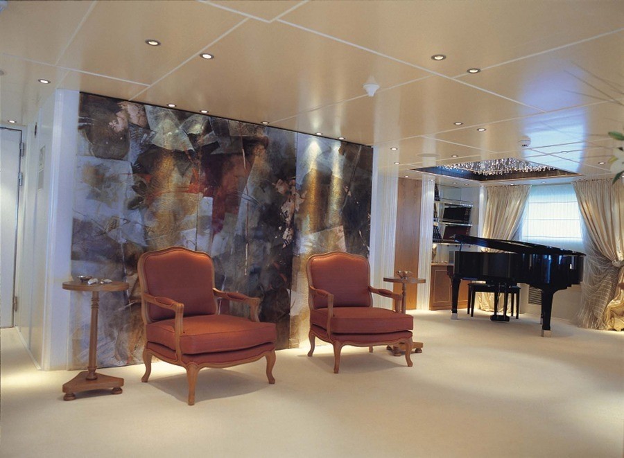 Sitting With Music Piano: Yacht ELEGANT 007's Premier Saloon Image
