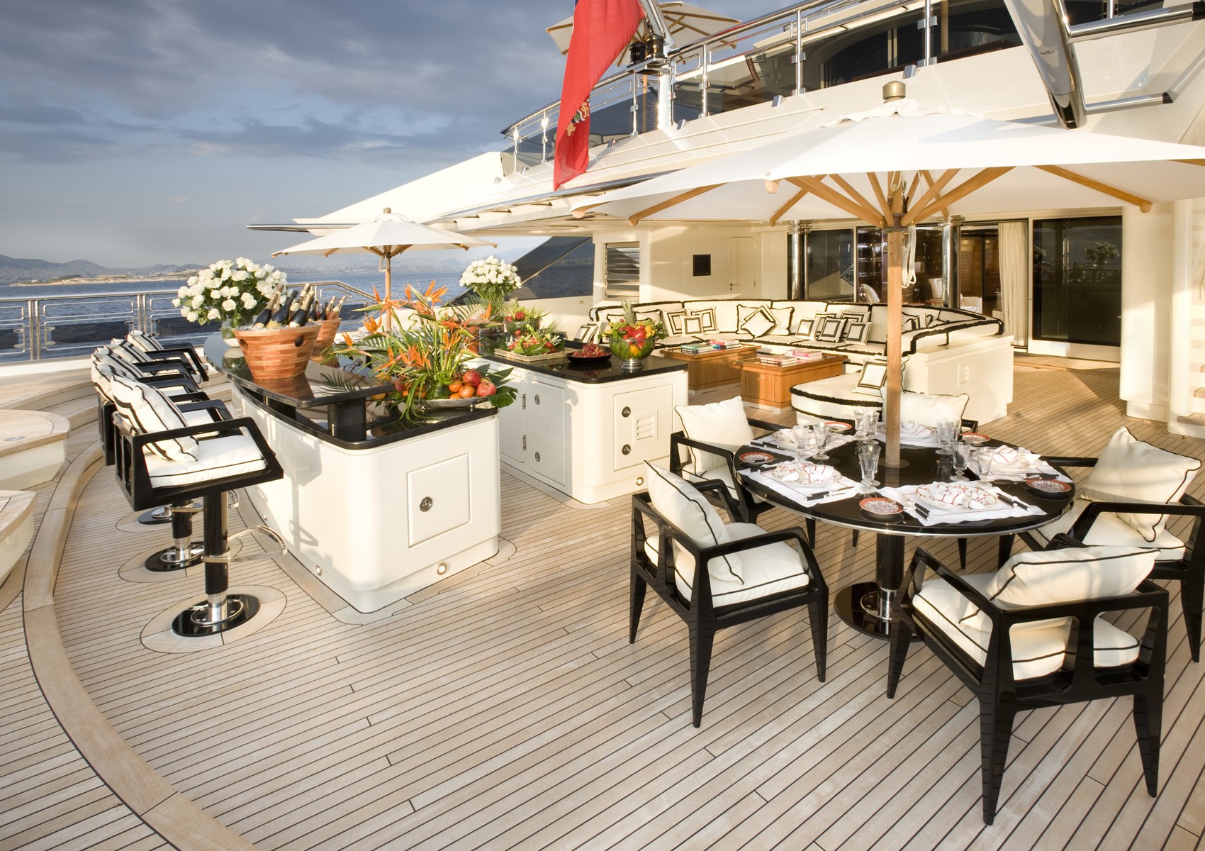 Drinks Bar Aboard Yacht ALFA NERO