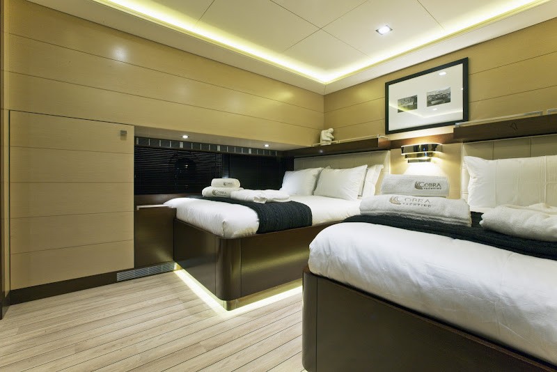 Twin Bed Cabin Aboard Yacht INFINITY