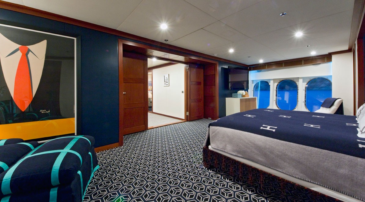 Night Time: Yacht DIAMOND A's Main Master Cabin Image