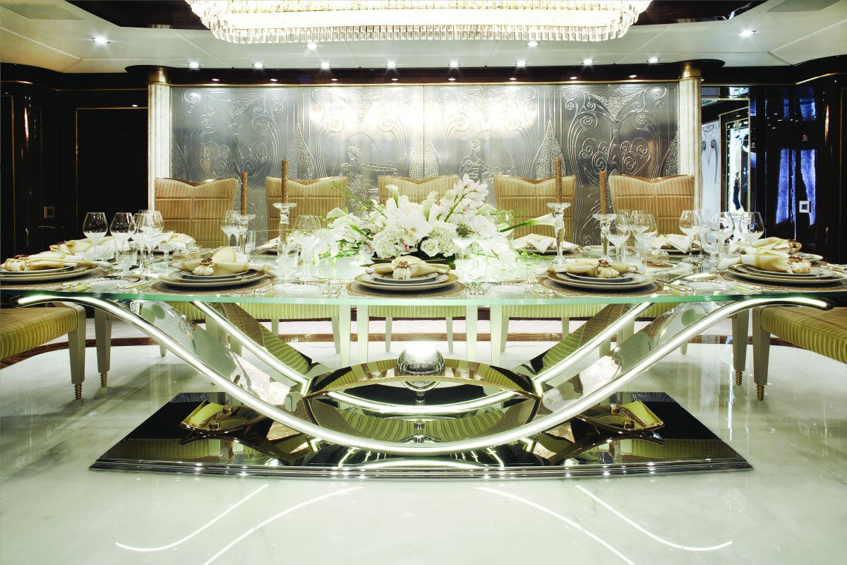 Formal Eating/dining On Yacht DIAMONDS ARE FOREVER
