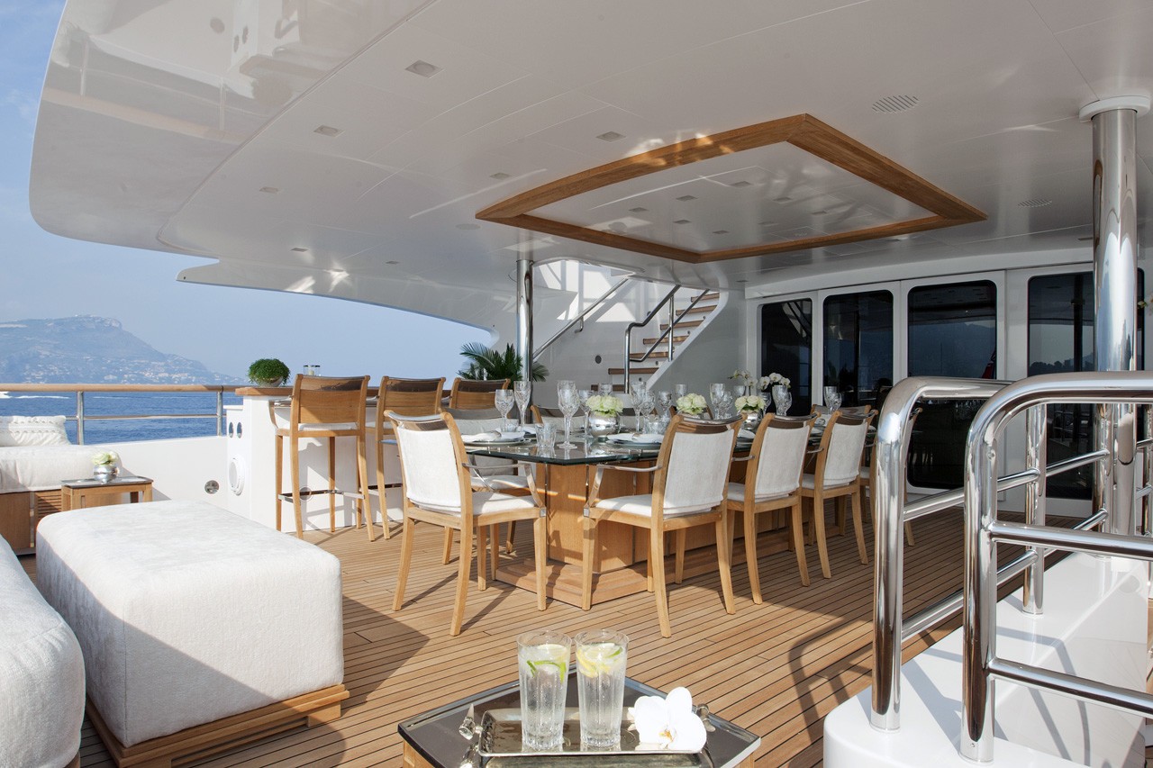 Premier Deck Aft Aboard Yacht WILD ORCHID I