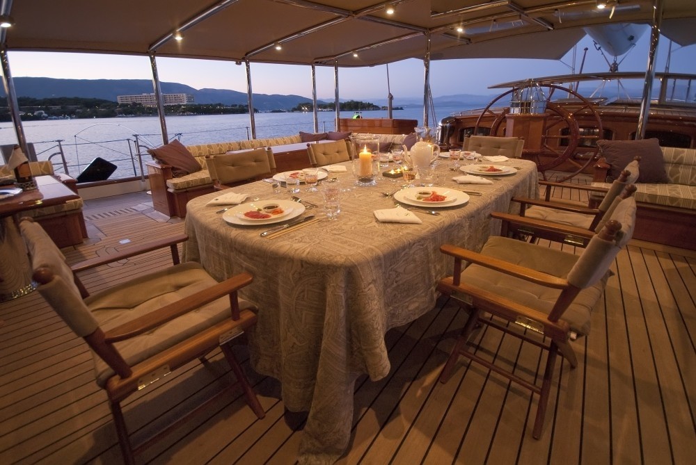 Al Fresco Eating/dining On Yacht ATHOS