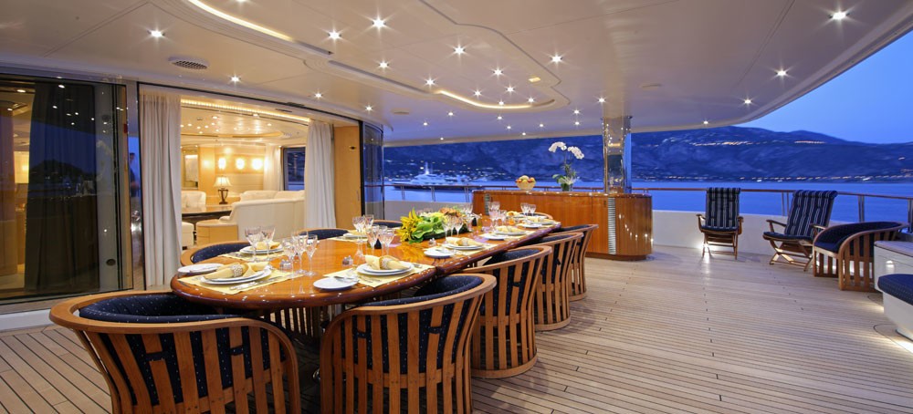 Deck Eating/dining On Board Yacht CAPRI