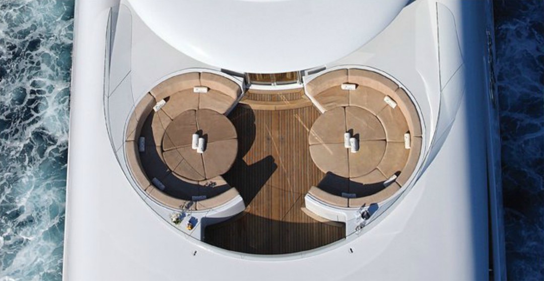 Circular Sitting: Yacht CAPRI's From Above Aspect Captured