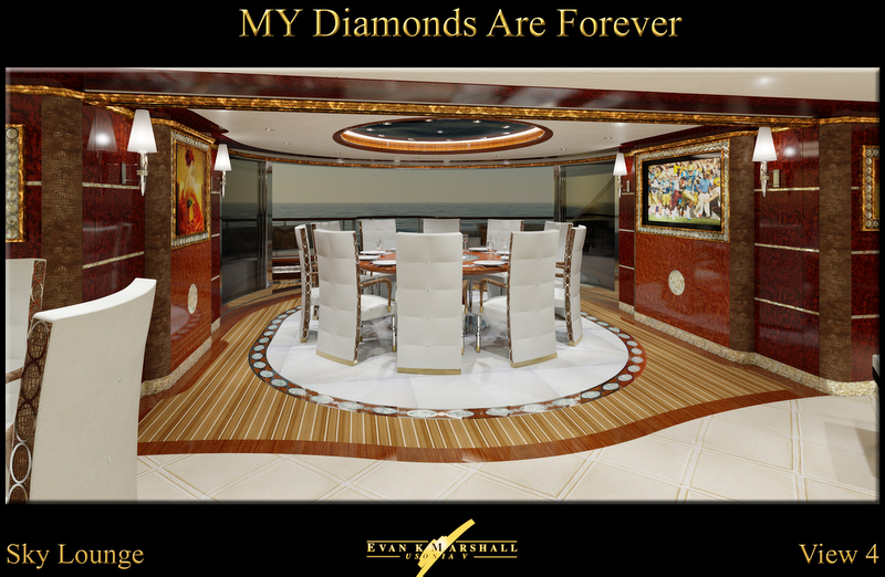 Benetti Diamonds Are Forever megayacht Sky Lounge