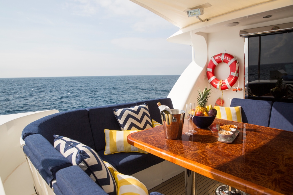 Charter yacht RESTLESS - Upper Deck