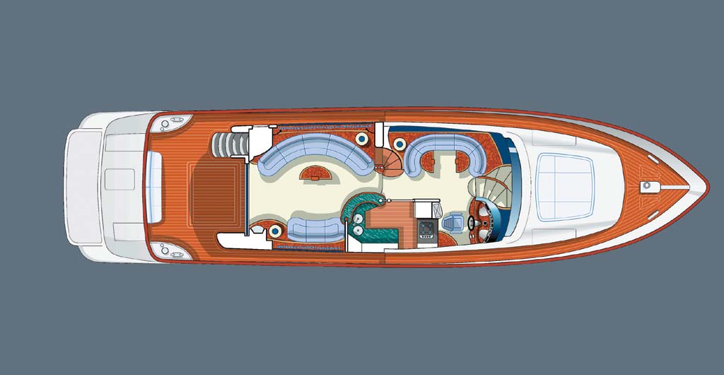 MOTOR YACHT IRIS - Main deck layout