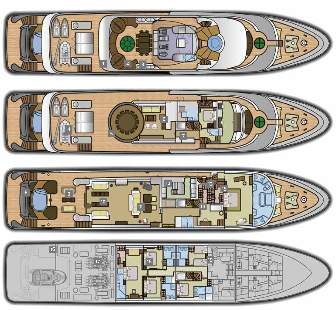 Motor Yacht Image Gallery Heesen Motor Yacht Blind Date Layout | Free ...