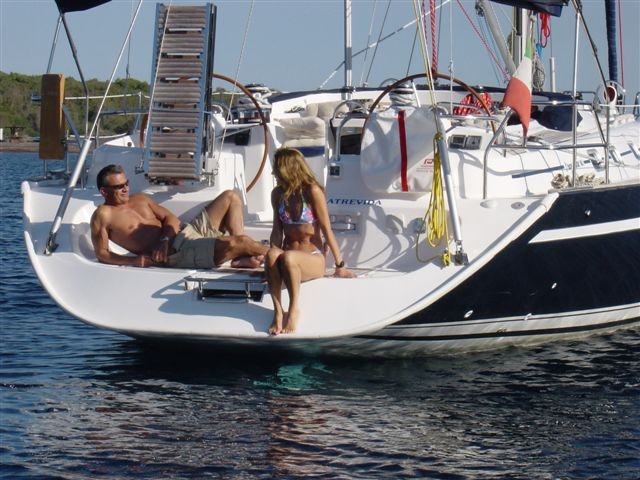 Sail yacht ATREVIDA - Transom
