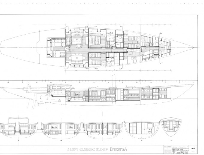 Luxury Yacht Charter Sailing Yacht Annagine - Layout - J.o.m / Dijkstra ...